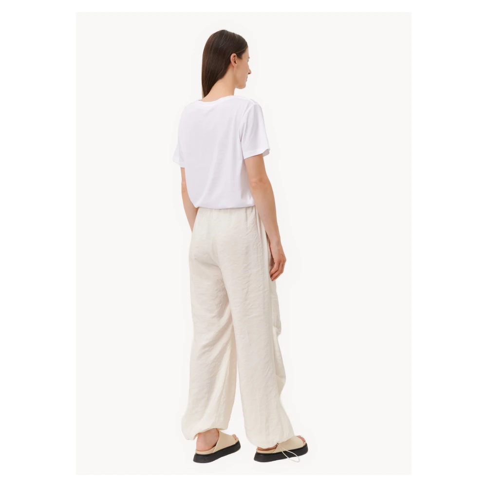 Jane Lushka Wijde Off White Studio Broek White Dames