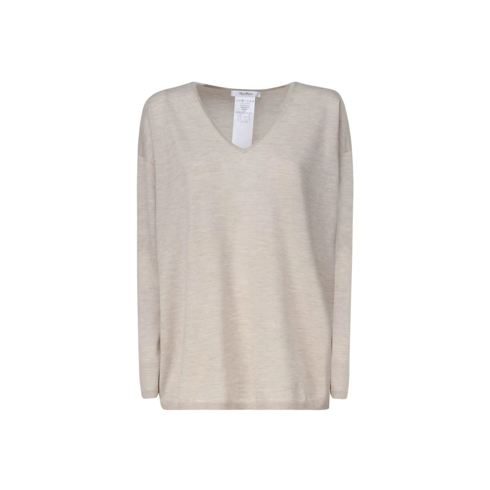 Max Mara Women's Beige Cashmere Knitwear, S, Freccia Jumper