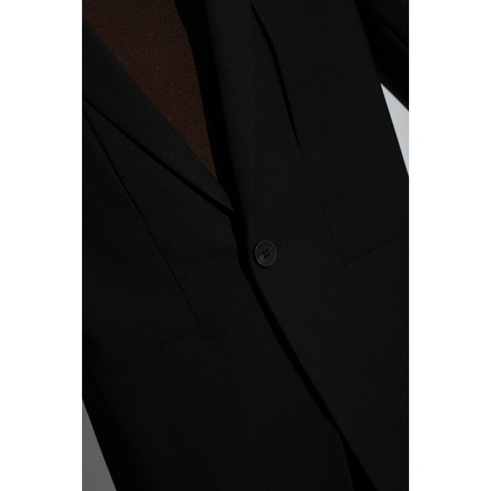 Rick Owens Fogpocket Wool Blazer Black Dames