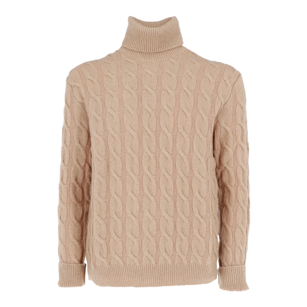 Jacob Cohën Stijlvolle Turtle Neck Sweater Beige Heren
