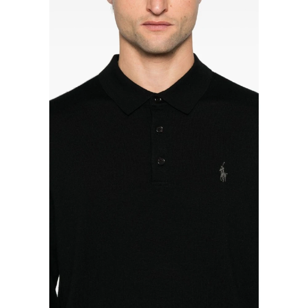 Polo Ralph Lauren Lange Mouw Gebreide Trui Pullover Black Heren