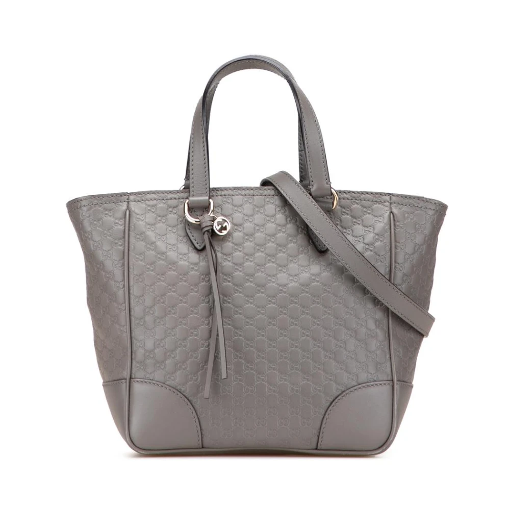 Gucci Vintage Damen Grau Gebrauchte Ledertasche