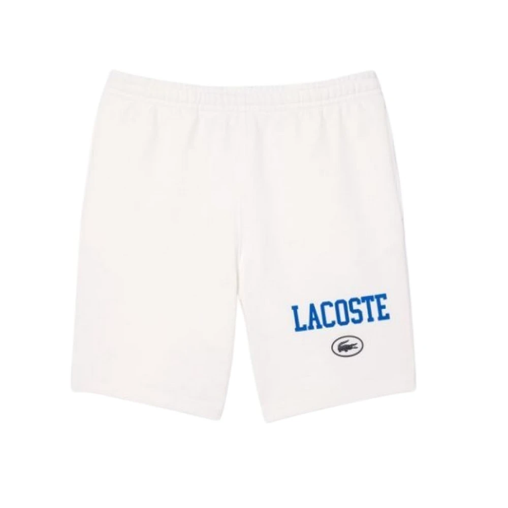 Lacoste Witte Universiteitslogo Shorts White Heren