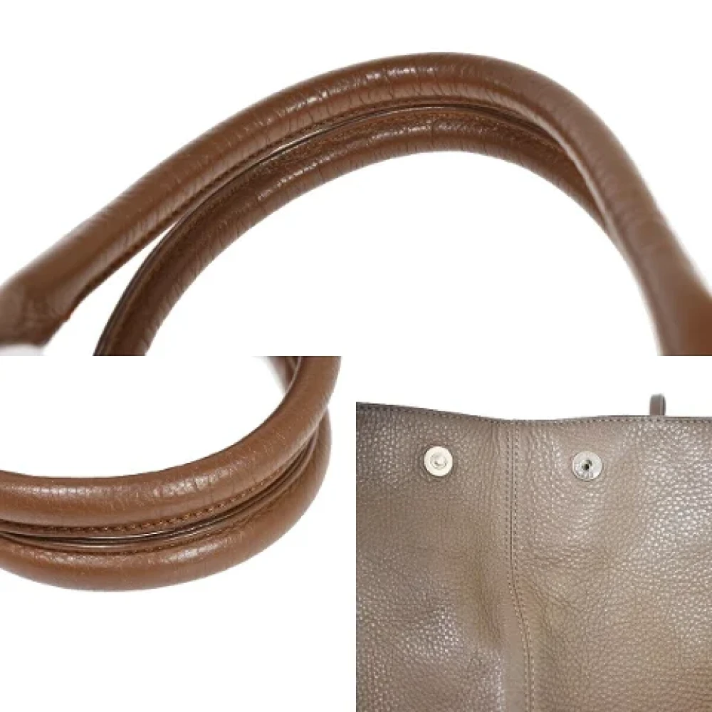 Fendi Vintage Pre-owned Leather shoulder-bags Brown Dames