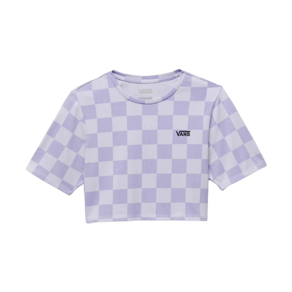 Vans Checker Crew Crop II T-shirt Purple Dames