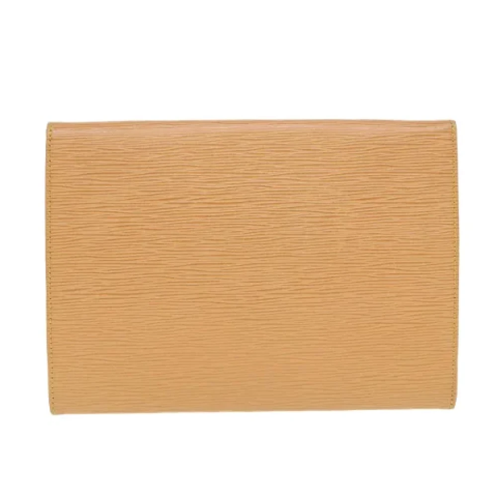 Louis Vuitton Vintage Pre-owned Leather clutches Beige Dames