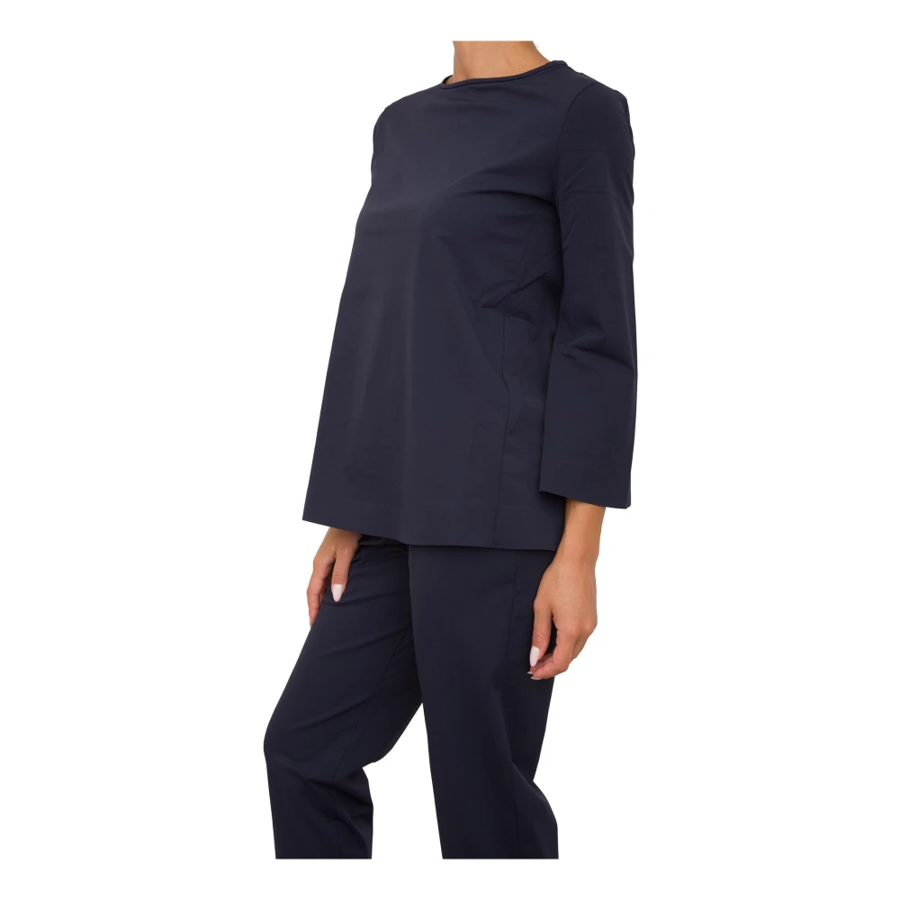 Max Mara Elegante Zijden Blouse Blue Dames