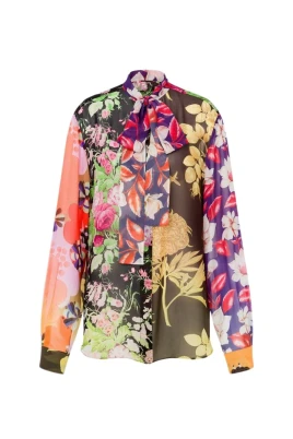Printed Silk Georgette Shirt