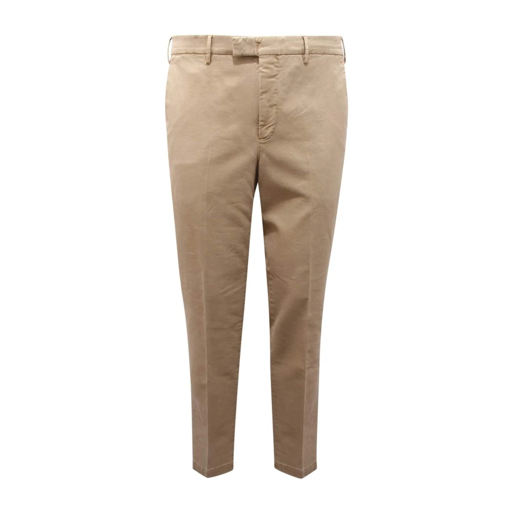 Pt01 Men's Beige Master Fit Stretch Trousers