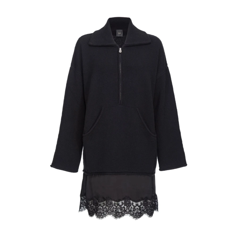 Pinko Elegante Zwarte Jurk Black Dames
