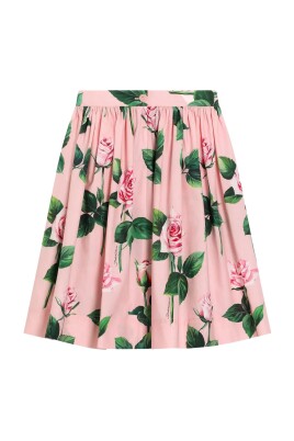 rose-print-poplin-skirt