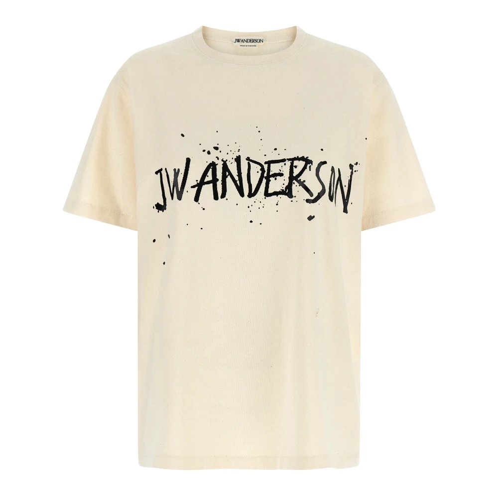 Jw Anderson Circular T-Shirt - Female - T-Shirts - Beige - L - Tops