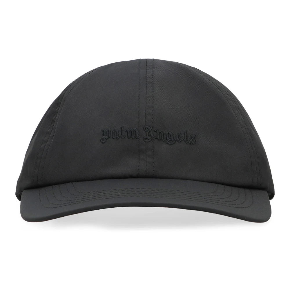 Palm Angels Logo Baseball Cap van Polyester en Katoen Black Heren