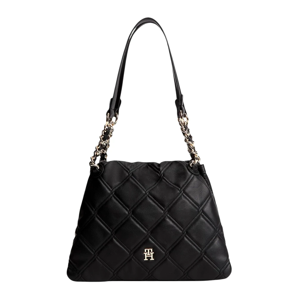 Tommy Hilfiger , Shoulder Bags, Female, Black, One Size, Th Feminine Mini Tote