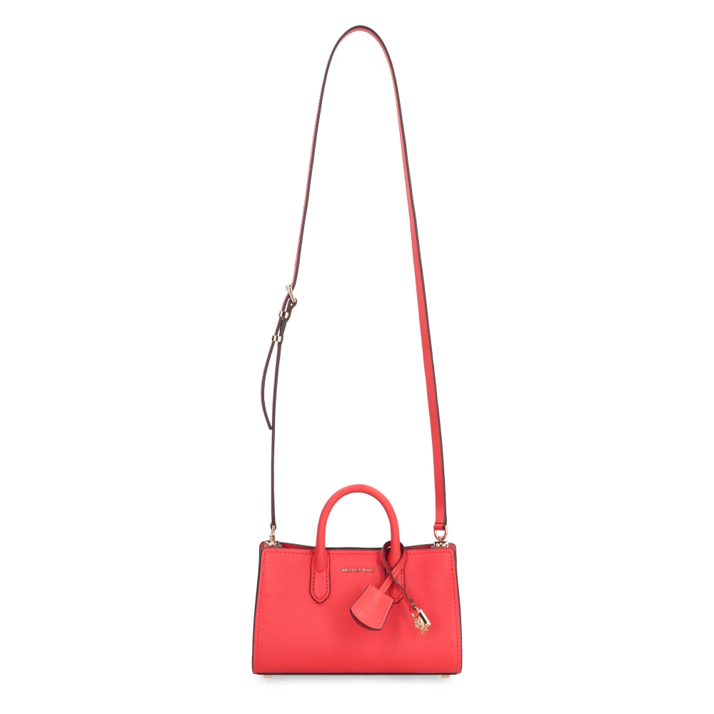 Michael Kors Schoudertas van gekorreld leer met slot Red Dames