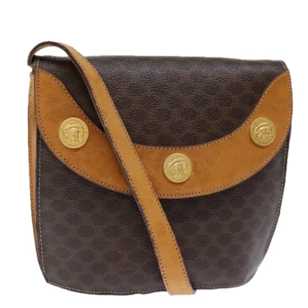 Celine Vintage Pre-owned Leather shoulder-bags Brown Dames