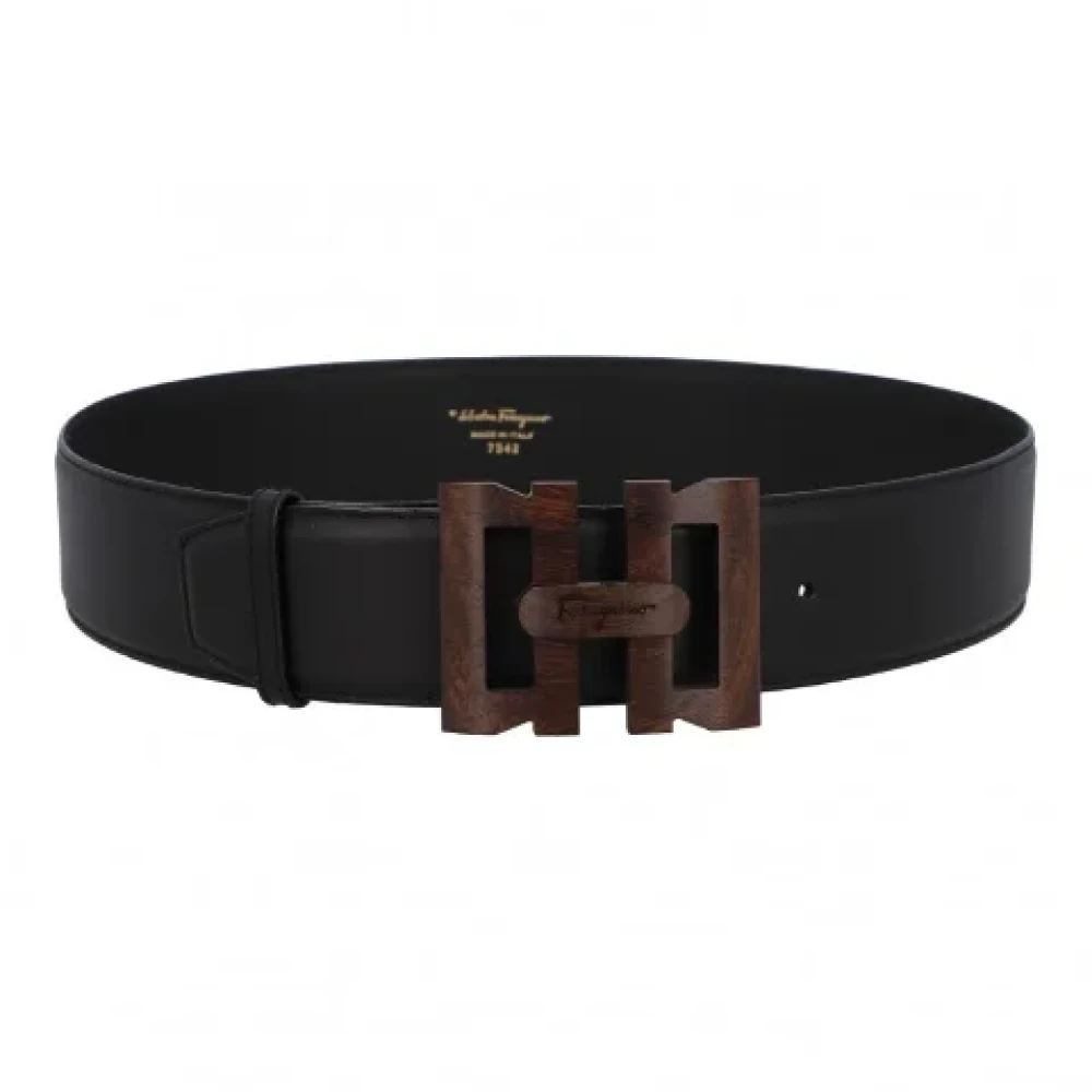 Salvatore Ferragamo Pre-owned Leather belts Black Dames