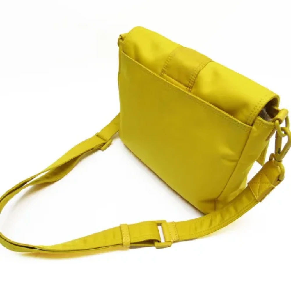 Fendi Vintage Pre-owned Nylon shoulder-bags Yellow Heren