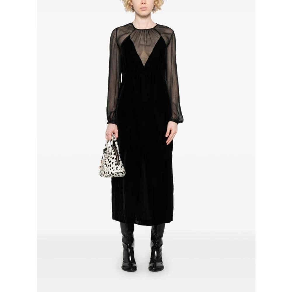 Twinset Zwarte Elegante Jurk voor Vrouwen Black Dames