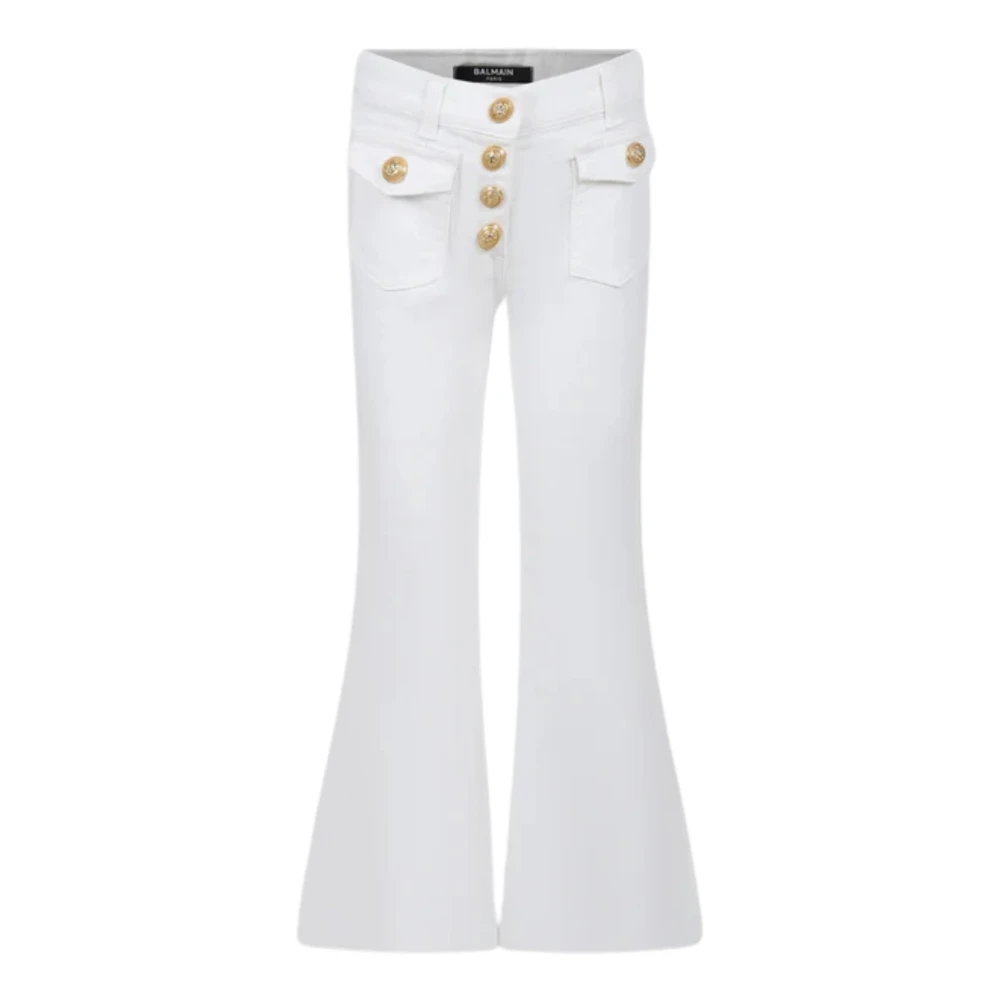 Balmain Vita Flare Barn Jeans White, Flicka