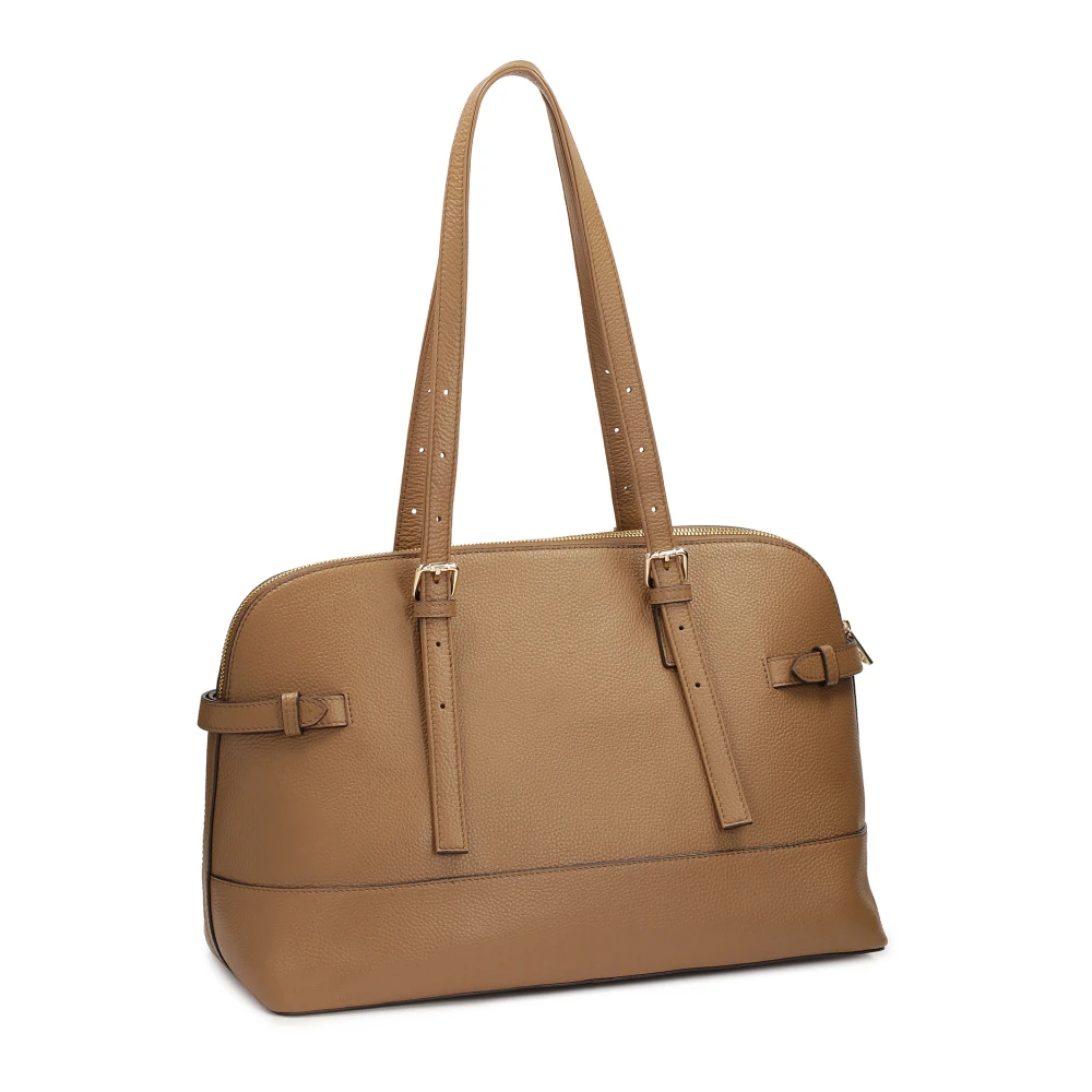 Kazar Bruine handtas met brede bodem Brown Dames