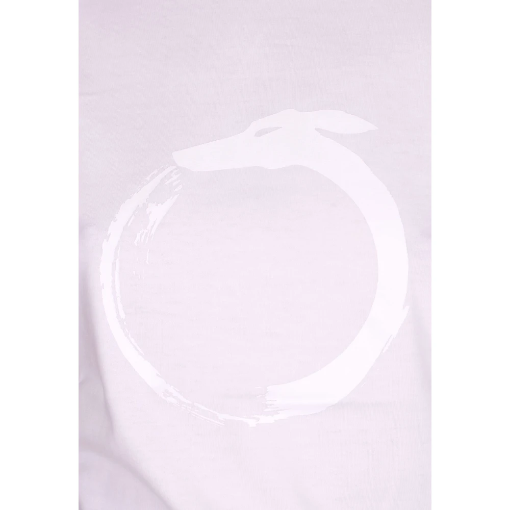 Trussardi Watercolor Logo T-shirt voor Vrouwen White Dames