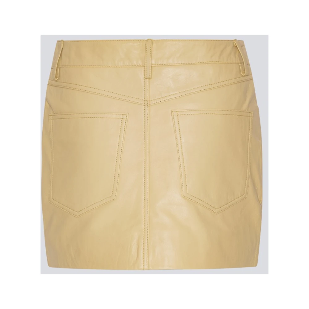 Remain Birger Christensen Leather Skirts Beige Dames