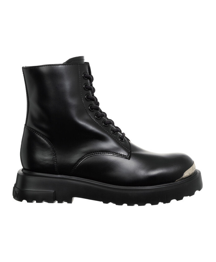 bottines-unies-a-lacets-avec-fermeture-eclair