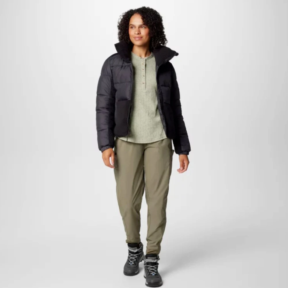 Columbia Zwarte winddichte Sherpa-fleecejas Black Dames