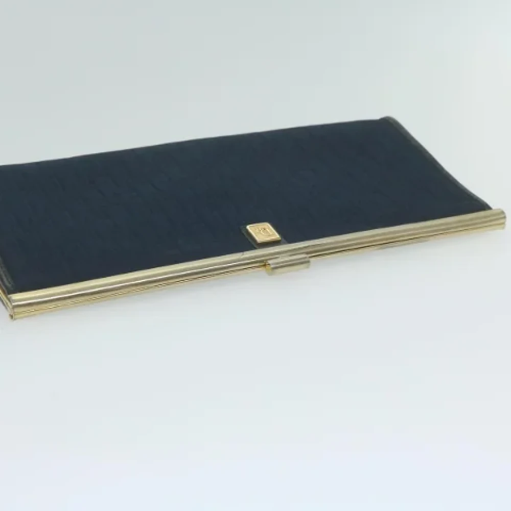 Dior Vintage Pre-owned Canvas clutches Blue Dames