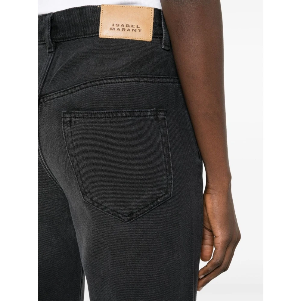 Isabel marant Zwarte Gewassen Denim Broek Black Dames