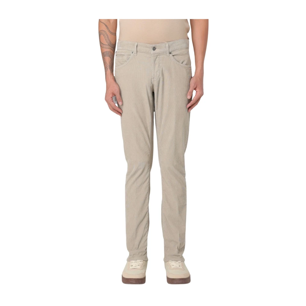 Dondup Men's Beige Velvet George Pants
