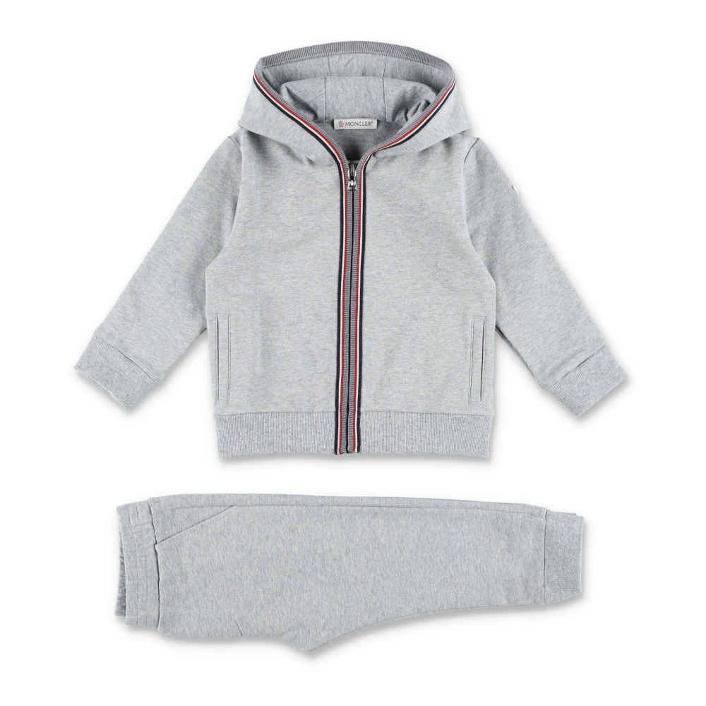 Moncler Grå Fleece Jogging Set Overall Gray, Pojke