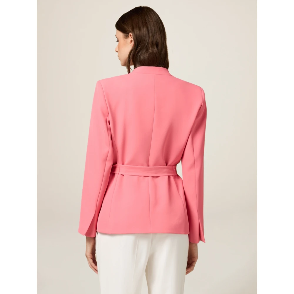Oltre Oversized Blazer met Sjerp Pink Dames