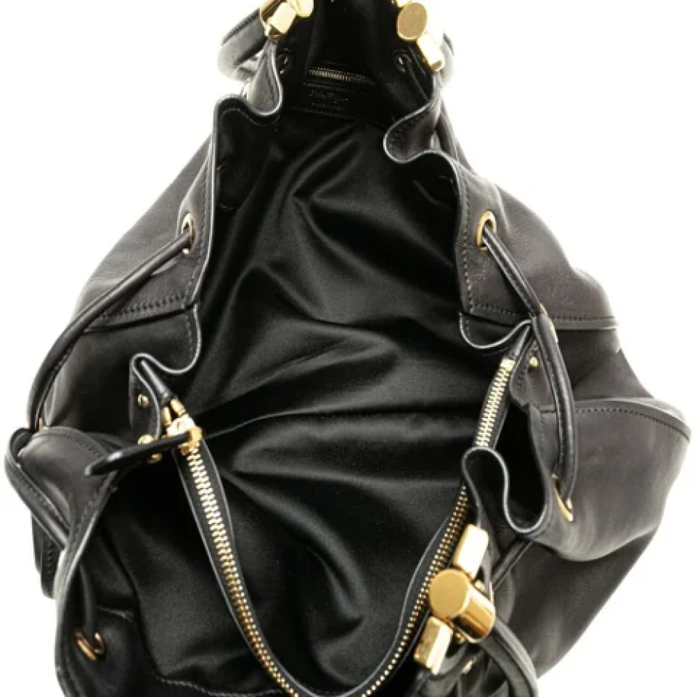 Salvatore Ferragamo Pre-owned Leather handbags Black Dames