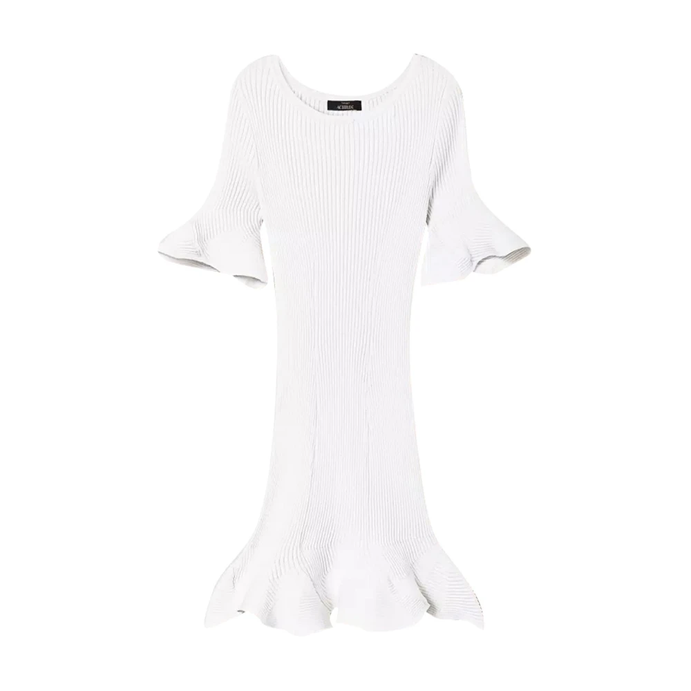 Twinset Gebreide korte jurk White Dames
