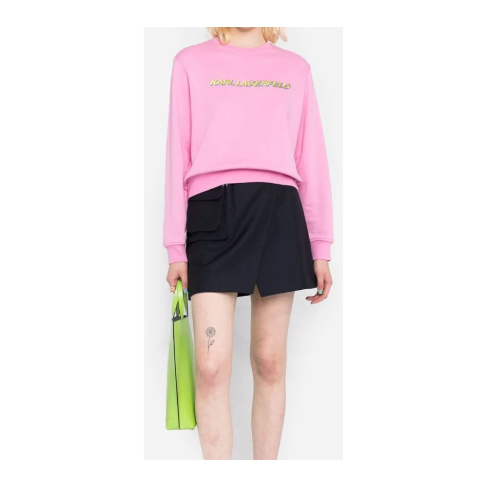Karl Lagerfeld Roze Katoenen Sweatshirt voor Vrouwen Pink Dames