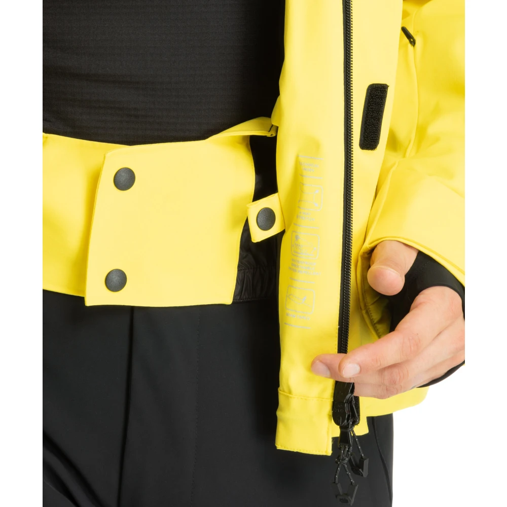 Emporio Armani EA7 Multikleur Ski Jas met Logo Details Yellow Heren