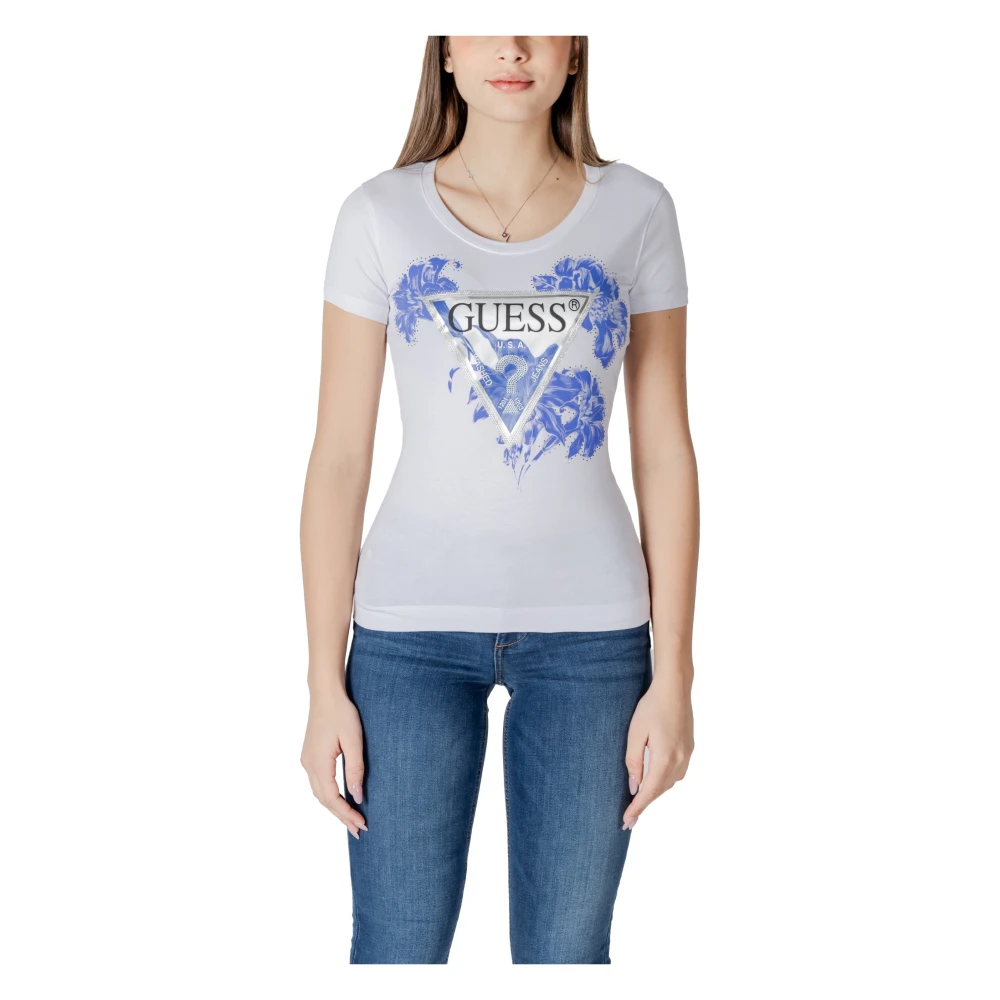 Guess - Tops > T-Shirts - White - Guess - Modalova