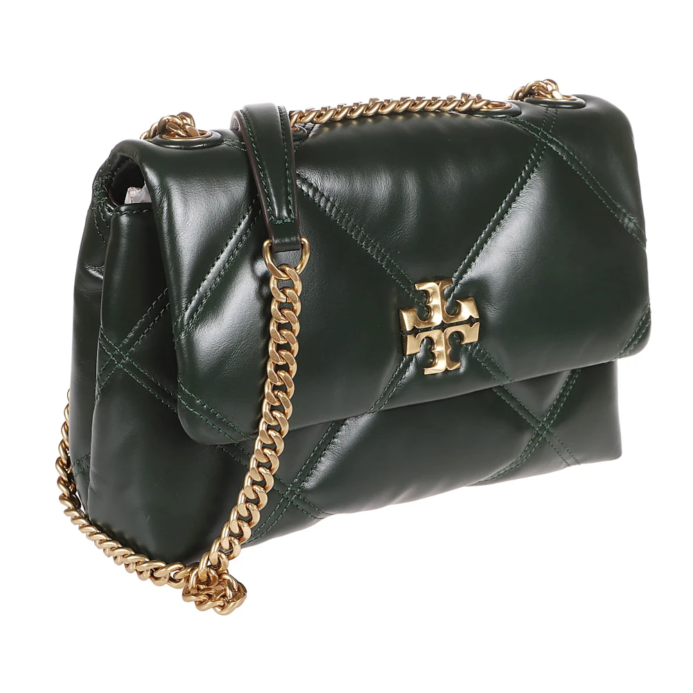 TORY BURCH Diamant Quilt Schoudertas Green Dames