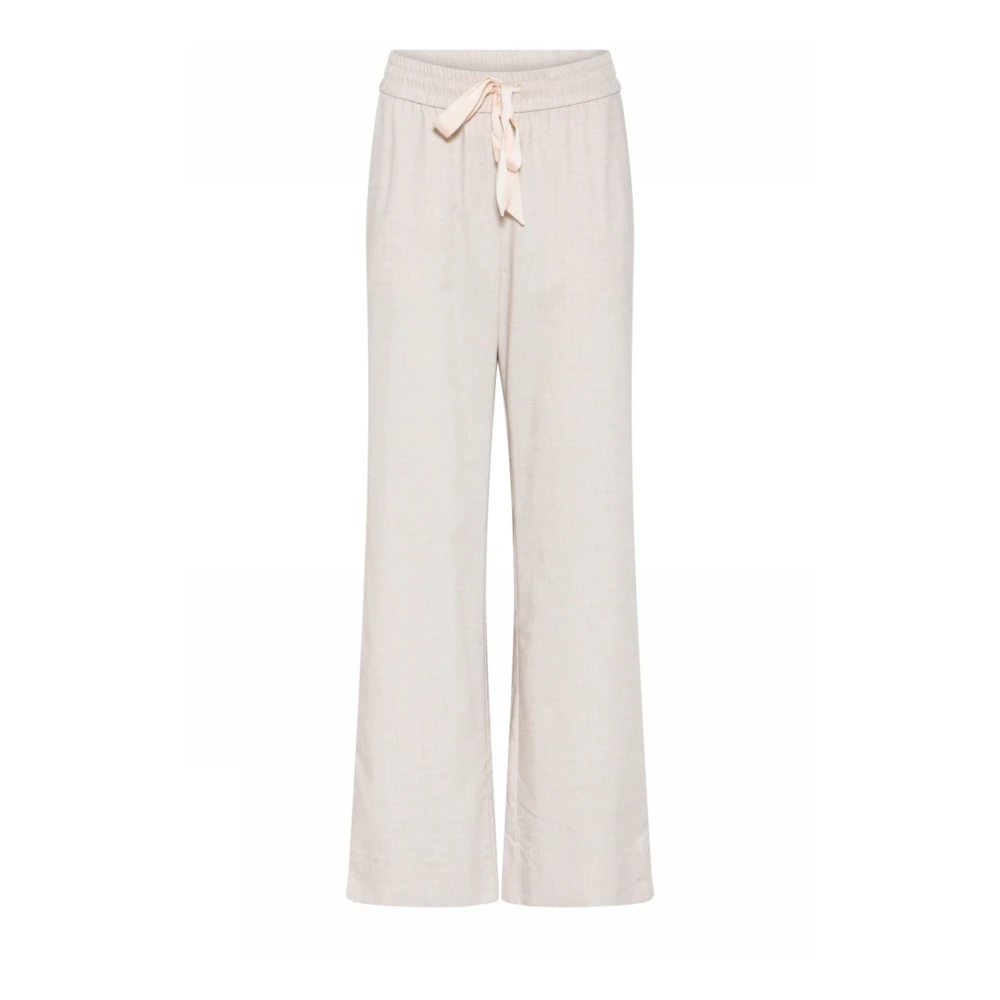 Gustav Women's Beige Wide Trousers, 3XL, Wide Trousers