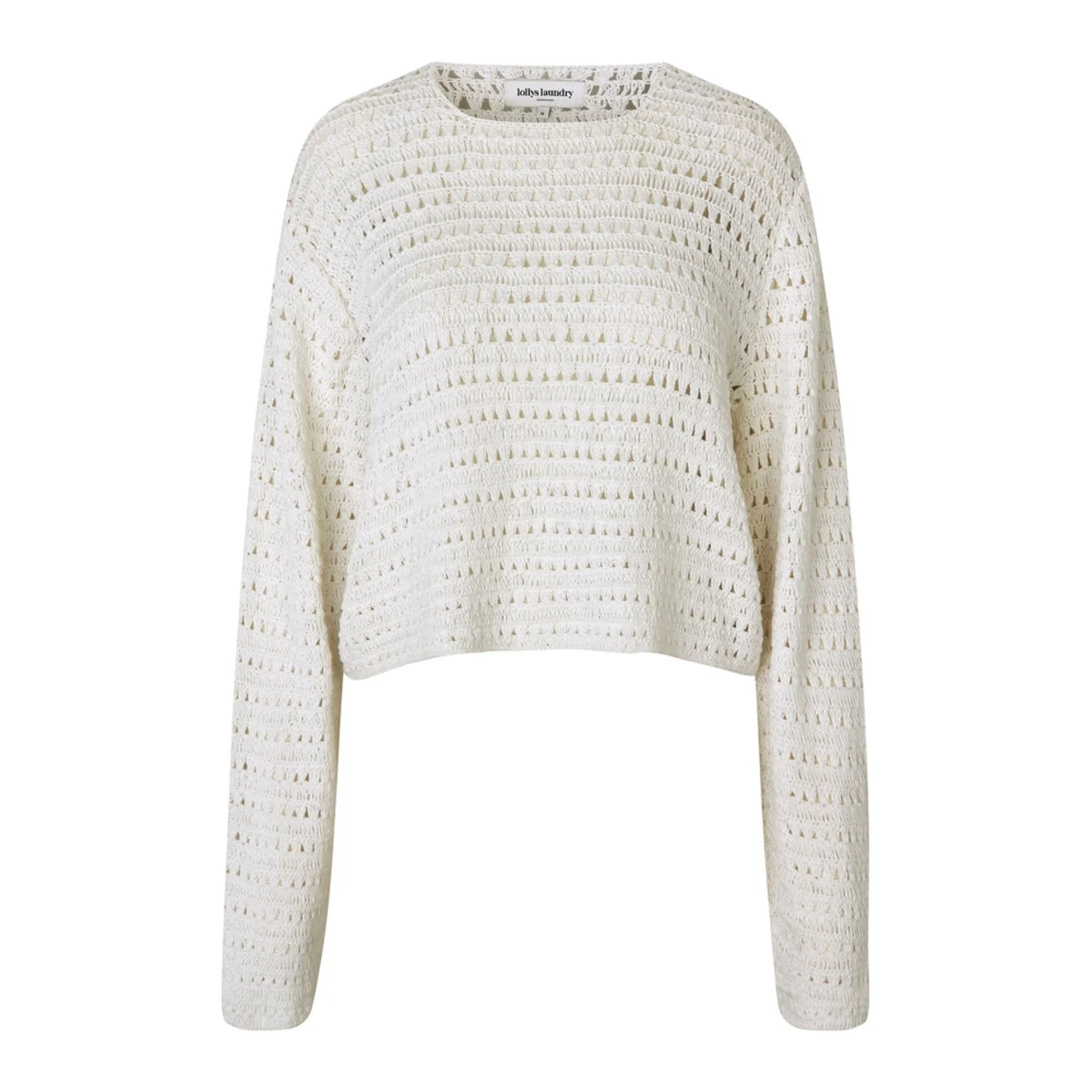 Lollys Laundry Zachte Gebreide Trui in Roomwit Beige Dames