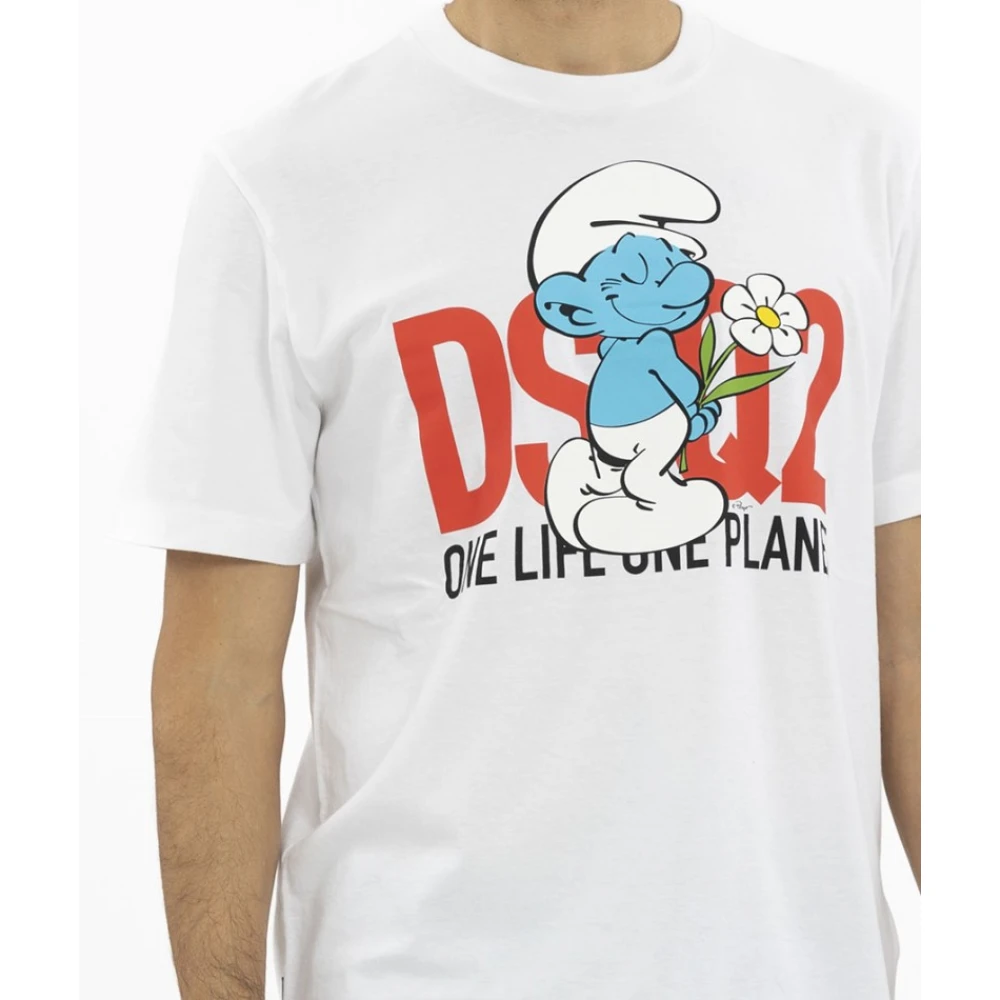Dsquared2 Smurf Verliefd T-Shirt White Heren