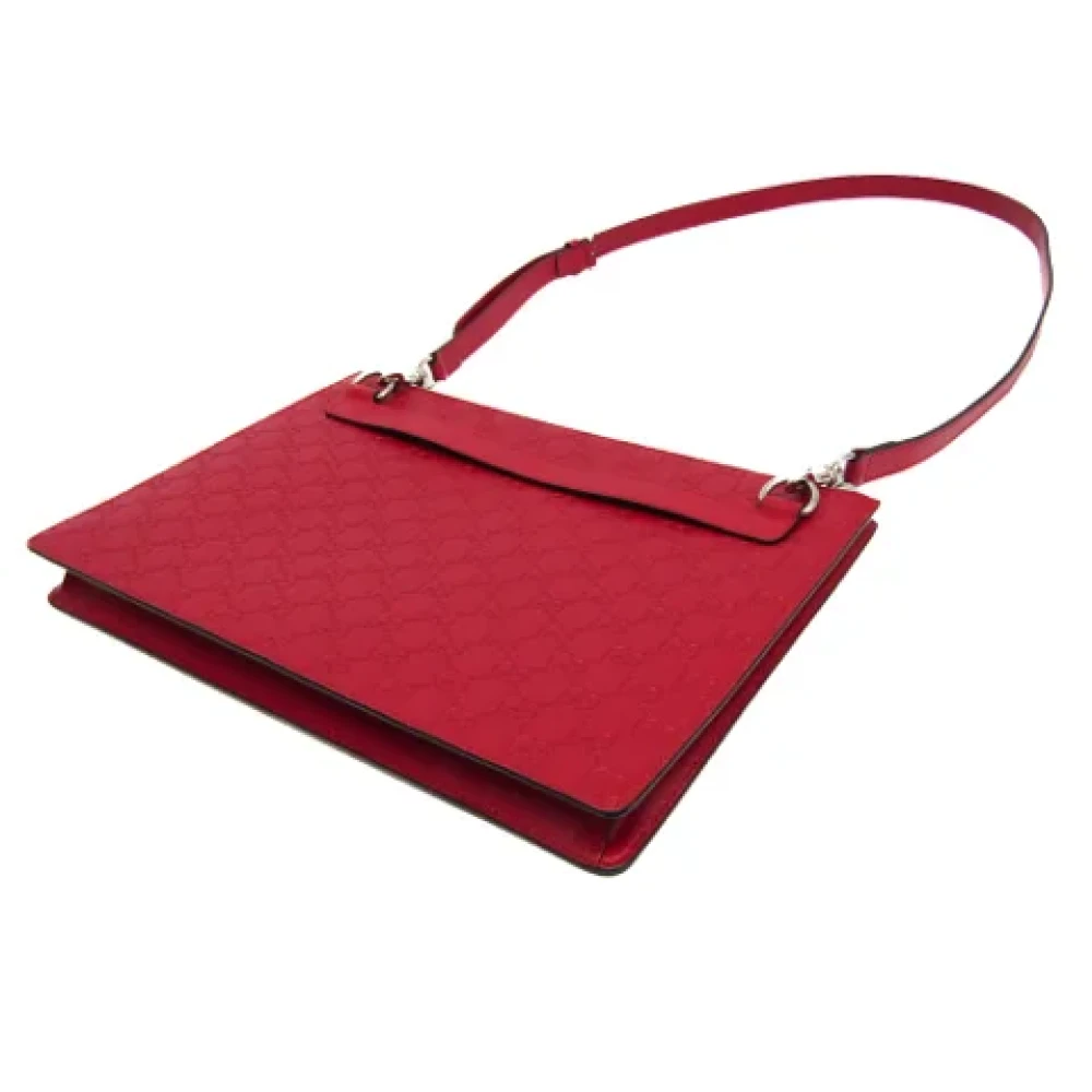 Gucci Vintage Pre-owned Leather shoulder-bags Red Dames