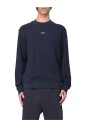sweatshirt-col-rond-bleu