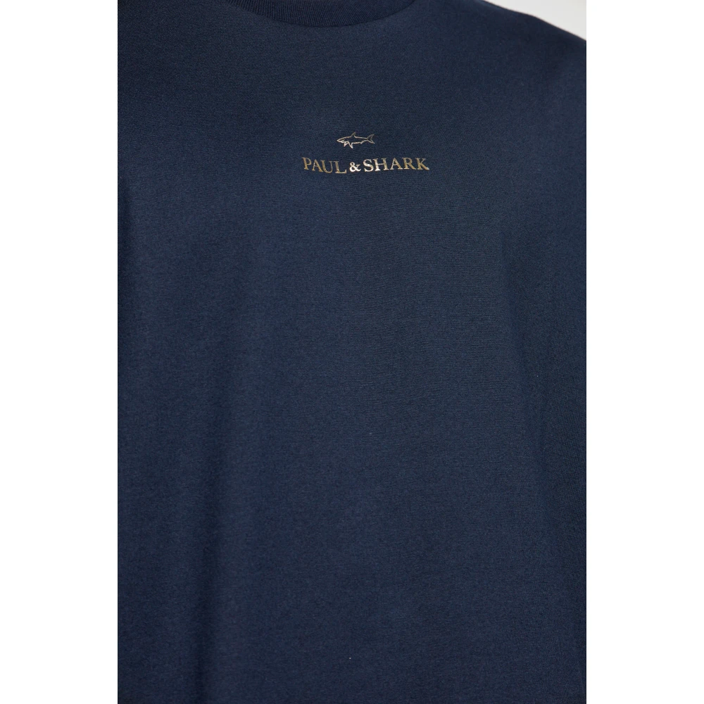 PAUL & SHARK T-shirt met bedrukt logo Blue Heren