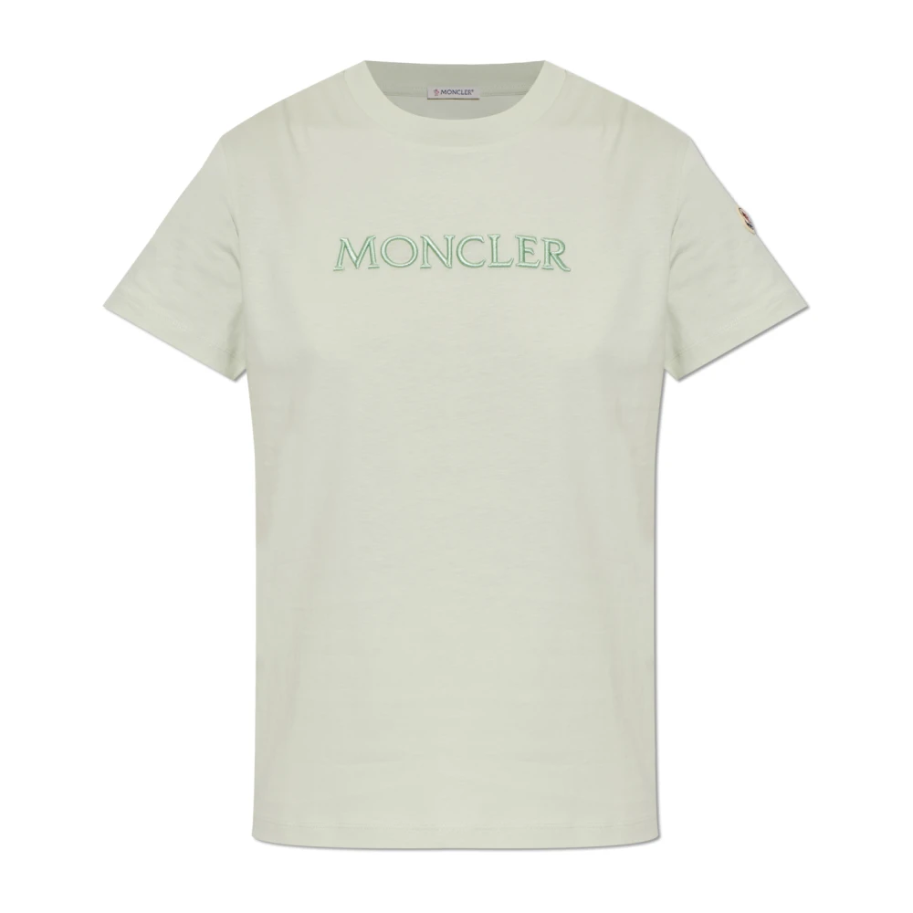Moncler , T-Shirts, Female, Green, M, T-Shirts And Polos Green - Image 2