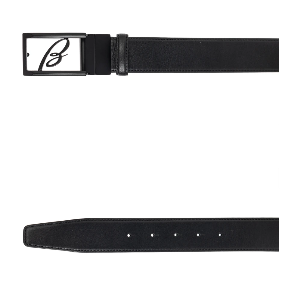 Brioni Riem met logo Black Heren