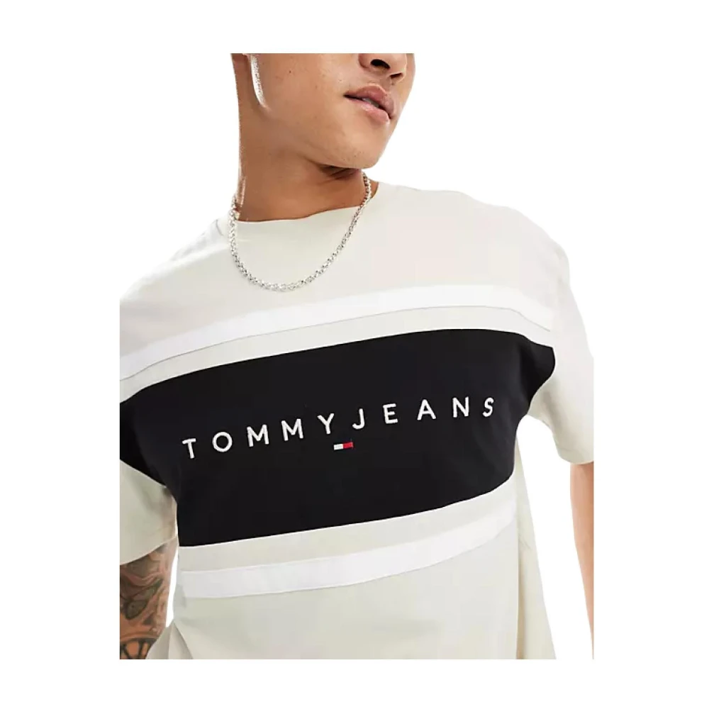 Tommy Hilfiger Colorblock T-shirt Urban Stijl White Heren