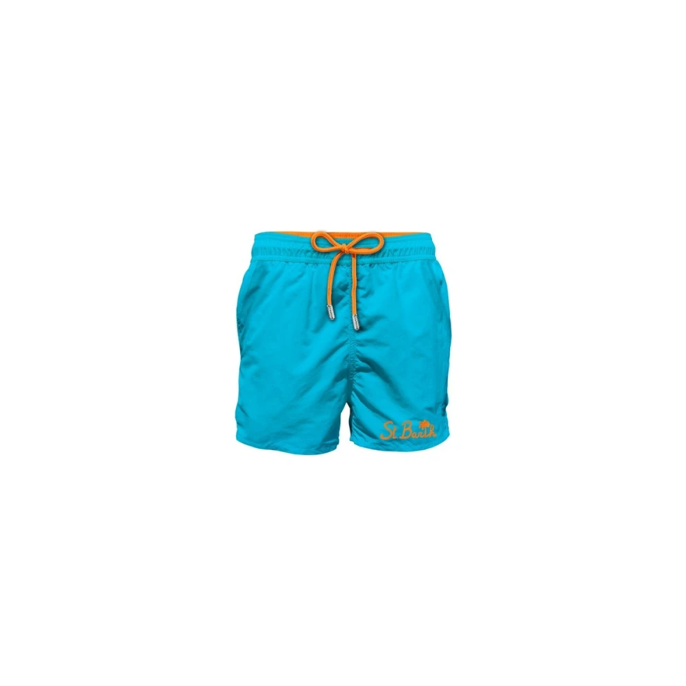 MC2 Saint Barth Comfort Boxershorts Palm Print Blauw Oranje Blue Heren